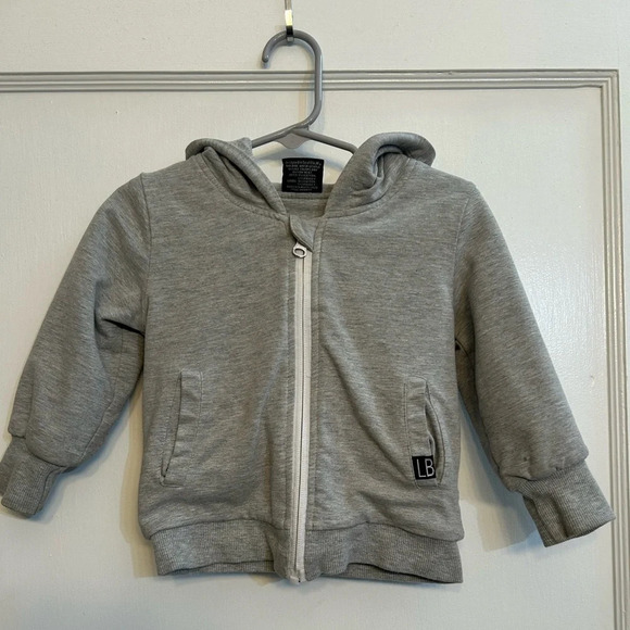 Little Bipsy Other - Little Bipsy Grey Zip Jacket 12-18M
